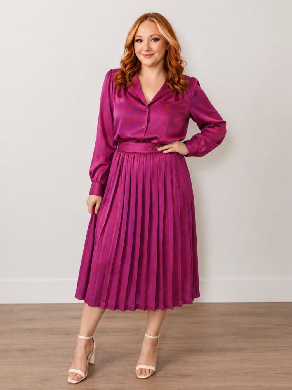 Vintage 1980s Jessica Jordan Shirt And Skirt Set